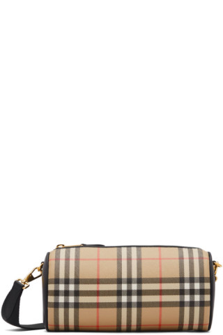 The barrel leather handbag Burberry Beige in Leather - 27812437