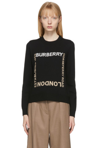 Burberry: Black Horseferry Allyn Sweater | SSENSE