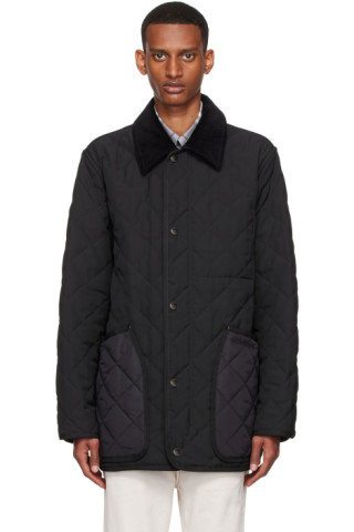 Burberry: Black Lanford Jacket | SSENSE Canada