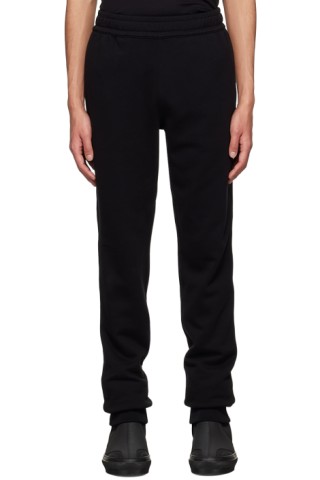 Burberry: Black Cotton Lounge Pants 