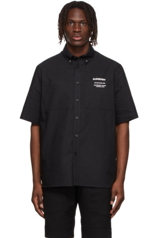 Burberry: Black Horseferry Shirt | SSENSE