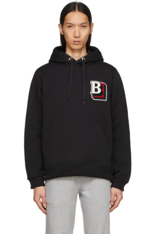 Burberry: Black Letter Graphic Hoodie | SSENSE