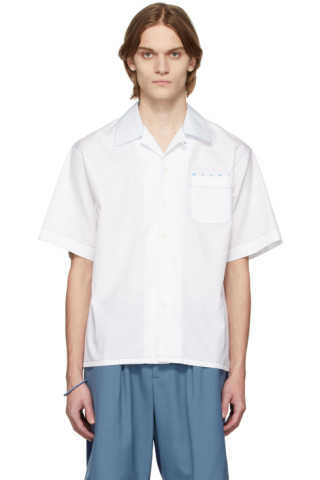 Marni: White Bowling Short Sleeve Shirt | SSENSE