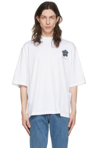 Marni: White Cotton T-Shirt | SSENSE