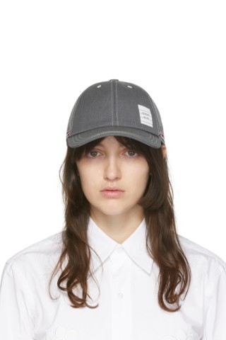 Grey 6-Panel Baseball Cap