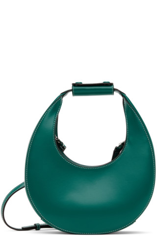 Green Mini Moon Bag by Staud on Sale