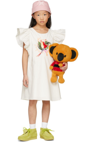 Kenzo Kids Jiraffe Print/Embroidery Dress (Little Kids/Big Kids)