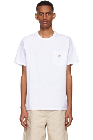 Maison Kitsuné: White Tricolor Fox T-Shirt | SSENSE Canada