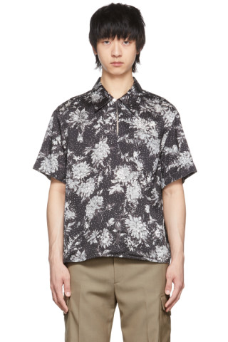 SSENSE Exclusive 블랙 폴리에스터 셔츠