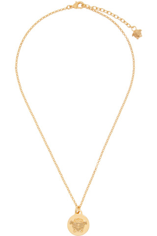 Versace: Gold Medusa Pendant Necklace | SSENSE