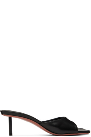 아미나 무아디 블랙 로라 하이힐 샌들