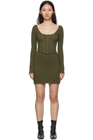 【関税込み】Dion Lee SSENSE限定 カーキ コルセットドレス Dion LeeのSSENSE 日本限定 カーキ コルセットドレスがセール中