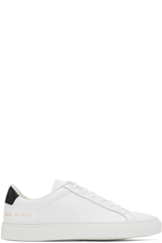 Common Projects: White Retro Low Sneakers | SSENSE