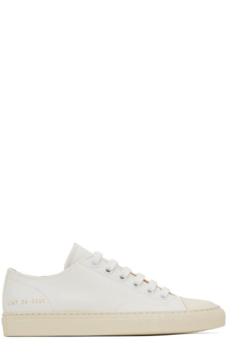 White Tournament Low Sneakers by Common Projects on Sale