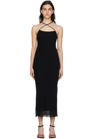 Black Arya Long Dress by 16Arlington on Sale