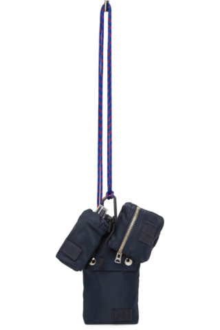 sacai: Navy Porter Edition Multi Pocket Pouch | SSENSE Canada