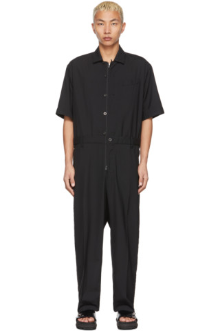 ブリヤンテス・レッド sacai 22ss ハーフ丈ジャンプスーツ BLACK