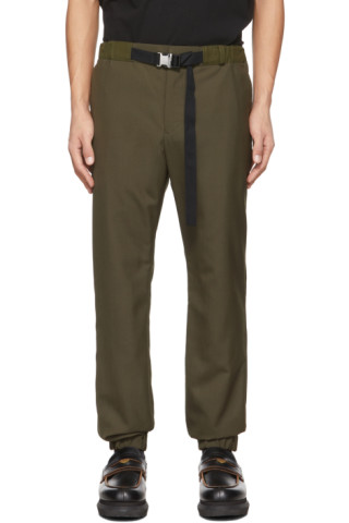 sacai: Khaki Suiting Trousers | SSENSE