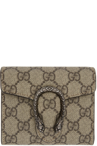 Gucci: Beige Dionysus Wallet | SSENSE