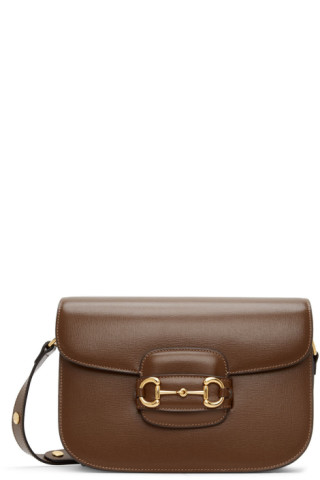 Horsebit 1955 cloth crossbody bag Gucci Brown in Cloth - 27452675