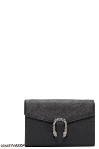 Gucci Dionysus Wallet on Chain Leather Mini Black