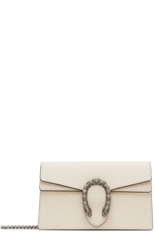 Gucci - Authenticated Dionysus Super Mini Handbag - Leather White Plain for Women, Very Good Condition