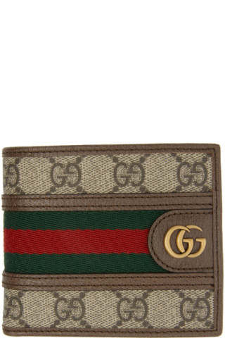 Gucci: Beige GG Ophidia Bifold Wallet | SSENSE Canada