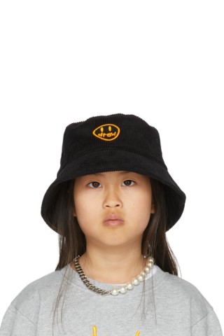 SSENSE Exclusive Kids Black Painted Mascot Bucket Hat by drew house ...