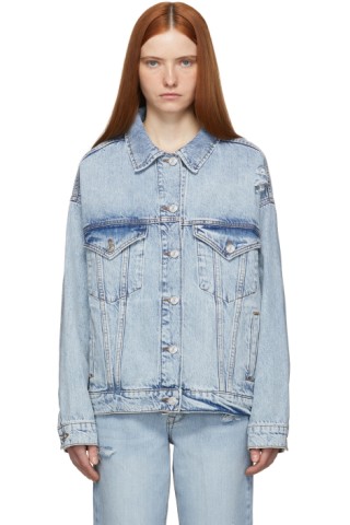 blue oversized jacket