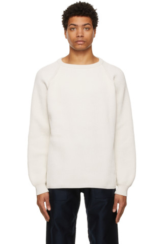 Nanamica: Off-White 5G Crewneck Sweater | SSENSE