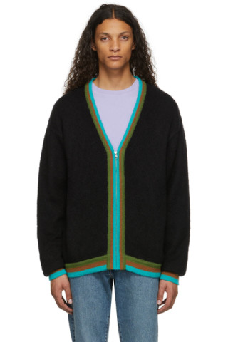 Awake NY - Black Striped Mohair Cardigan