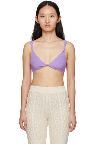【関税込み】Loulou de Saison パープル カシミア Qamea ブラ 221473F073002_1.jpg