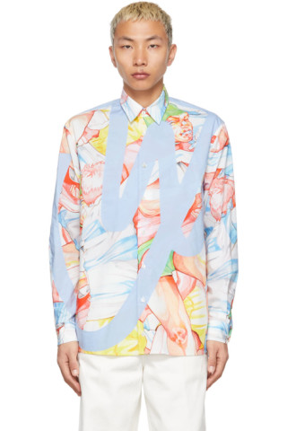 JW Anderson: Multicolor Pol Anglada Edition Logo Appliqué Shirt