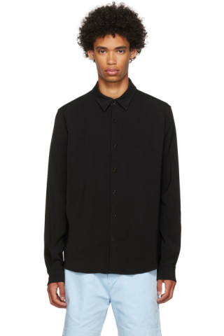 AMI Alexandre Mattiussi: Black Viscose Shirt | SSENSE