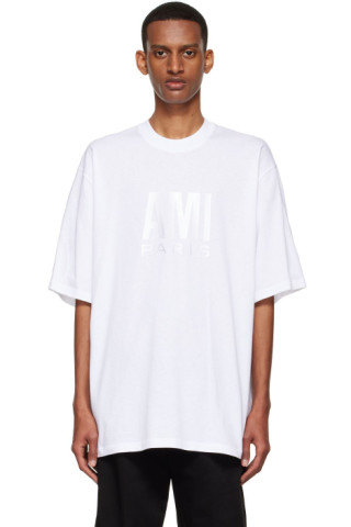 AMI Alexandre Mattiussi: White Organic Cotton T-Shirt | SSENSE