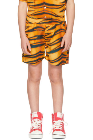 SSENSE 독점 아이즈 블랙 & 오렌지 하리마우 반바지