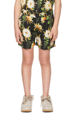 SSENSE Exclusive Kids Black Epiphyllum Shorts