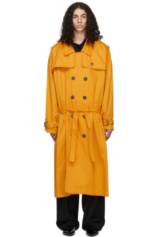 Hood by Air - Yellow Cotton Trench Coat