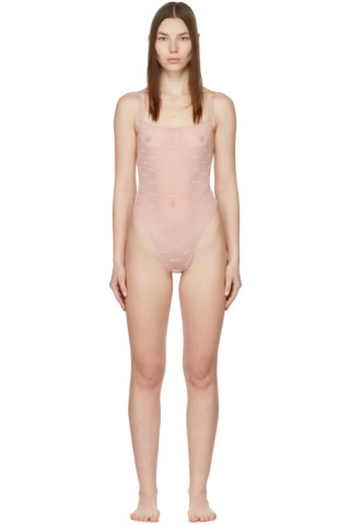 Pink After Hours Bodysuit by SKIMS on Sale