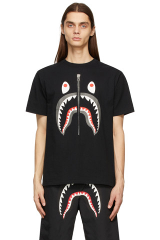 BAPE: Black Shark T-Shirt | SSENSE