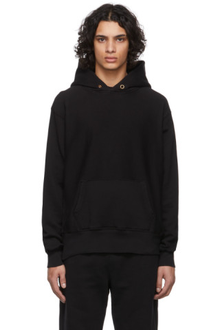 Les Tien: Black Heavyweight Hoodie | SSENSE