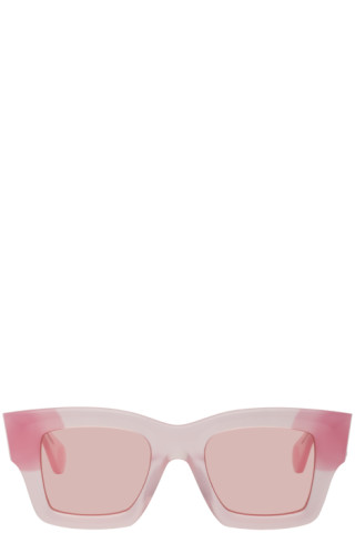 Jacquemus: Pink 'Les Lunettes Baci' Sunglasses | SSENSE