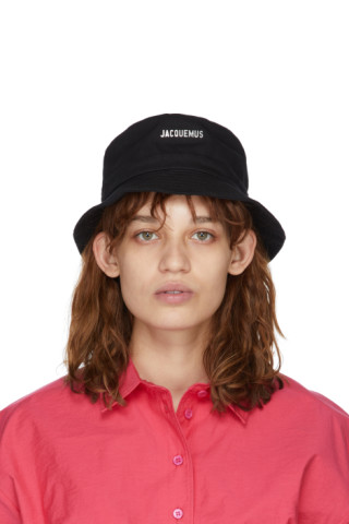 Jacquemus: Black 'Le Bob Gadjo' Beach Hat | SSENSE