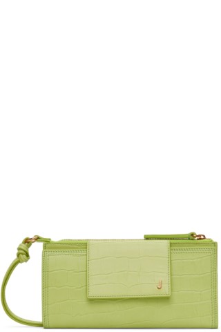 Jacquemus: Green 'Le Pichoto' Shoulder Bag | SSENSE