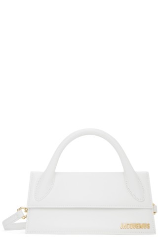 Jacquemus: White La Montagne 'Le Chiquito Long' Clutch | SSENSE Canada