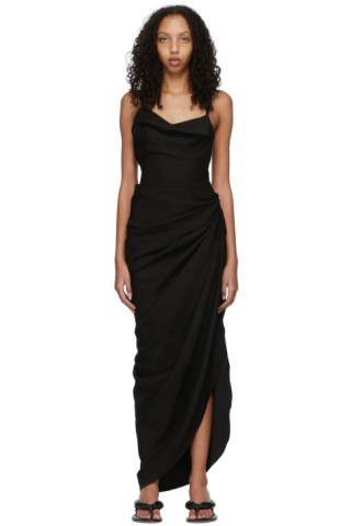 Black 'La Robe Saudade' Maxi Dress by Jacquemus on Sale