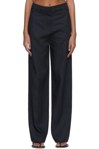 Navy 'Le Pantalon Marino' Trousers by Jacquemus on Sale