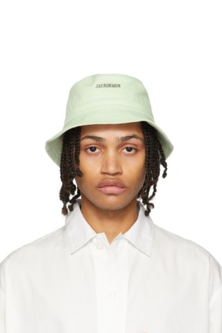 Green 'Le Bob Gadjo' Bucket Hat by Jacquemus on Sale