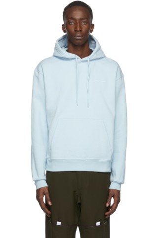 Jacquemus: Blue 'Le Sweatshirt Brodé' Hoodie | SSENSE