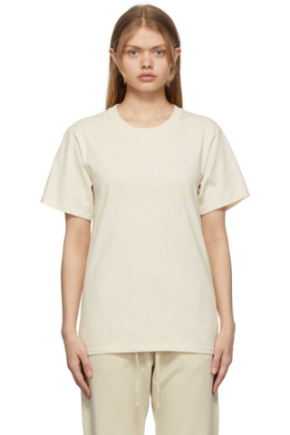 Museum of Peace & Quiet: Beige Logo T-Shirt | SSENSE